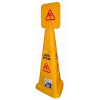 Caution Sign - Wet Floor Large Cone Edco