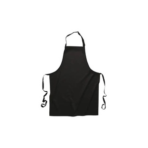 Apron with Bib - Black, Short, Poly Cotton