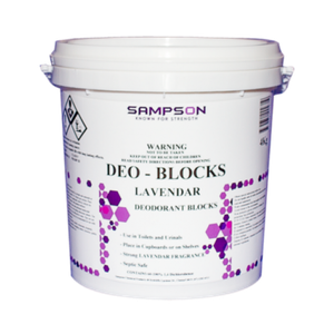 Deo Block 4kg - Lavender Toilet Block 25GM, Samp