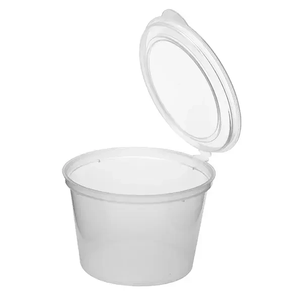 Sauce Cup - 70ml Clear with Hinged Lid Huh 50/20