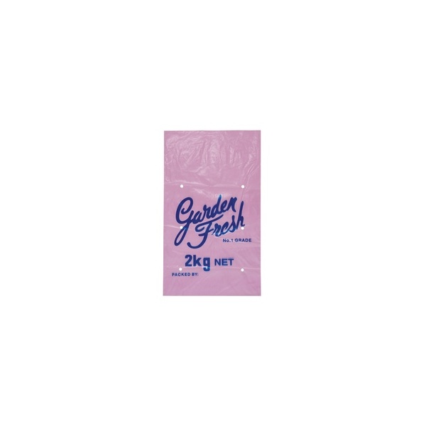 Plastic Bag - &#39;2kg NET&#39; Vented Pink 100/10 Mar