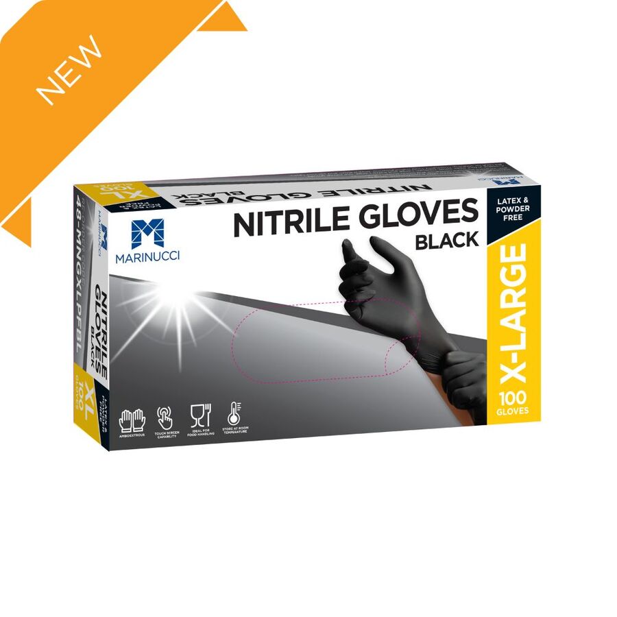 Gloves - Black Nitrile XL Powder Free Mar 100/10