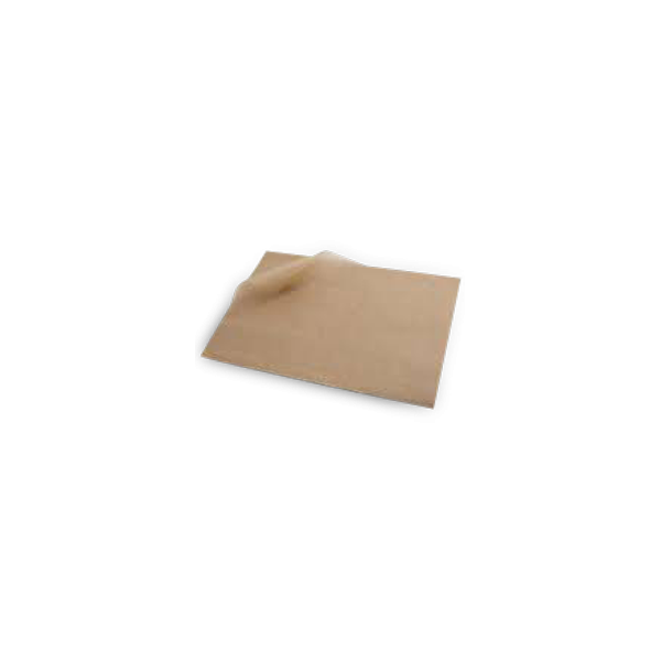 Greaseproof Paper - 1/4 Cut Unbleached Brown 330x210mm DP