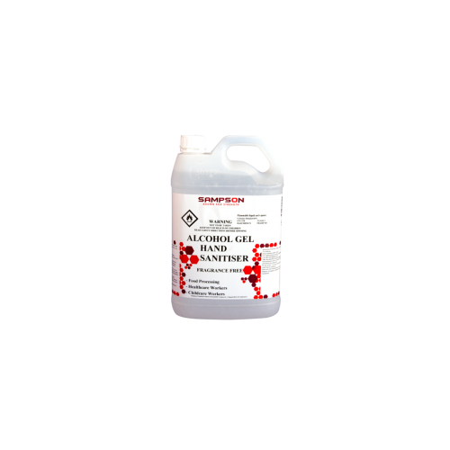 Alcohol Gel Hand Sanitiser 5L - 70% Ethanol, Sampson