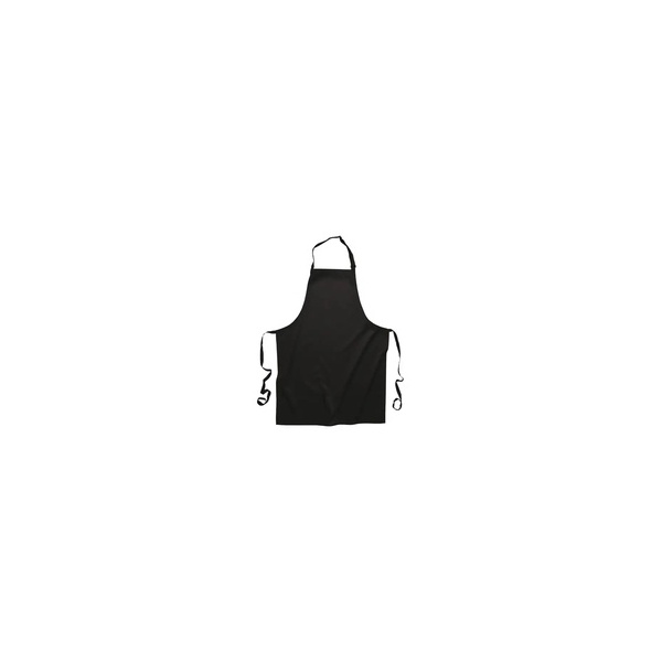 Apron with Bib - Black, Short, Poly Cotton