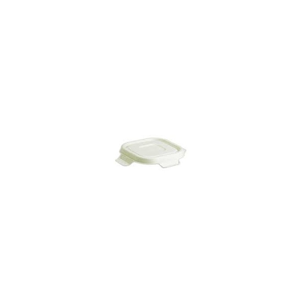 Takeaway Container Lid - White for 280-630ml Square 50/12 Bio