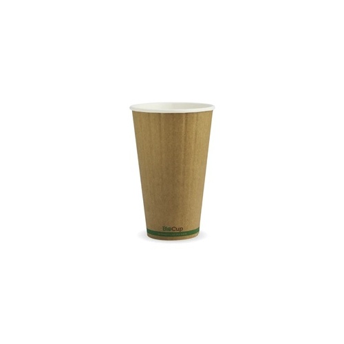 Coffee Cup - 16oz Double Wall Kraft (90mm) Bio 40/15