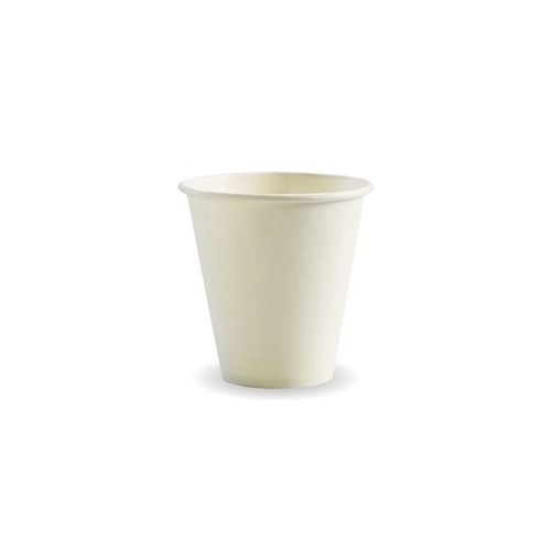 Coffee Cup - 8oz Single Wall White (90mm) Bio 50/20