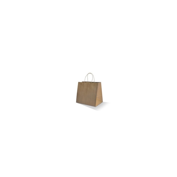 Kraft Paper Carry Bag 280x280x160mm Twist Handle PacTr 250