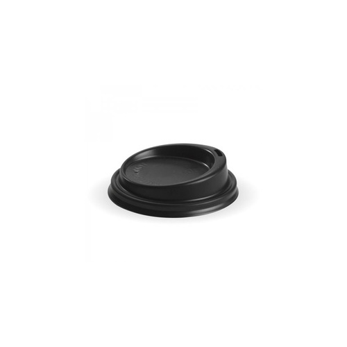 Coffee Cup Lid - 6oz/8oz/10oz Black (80mm) Bio 50/20