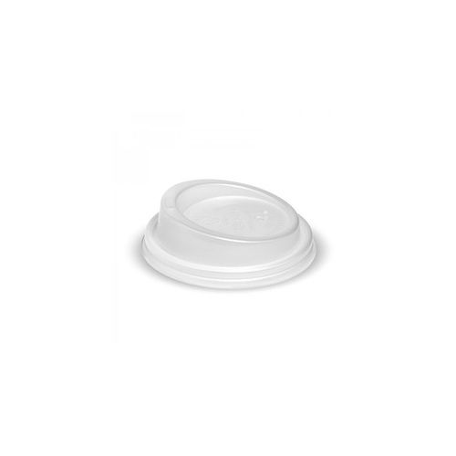 Coffee Cup Lid - 6/8oz White (80mm) PLA Plant-Based Bio 50/20