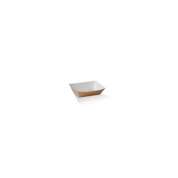 Food Tray #1 - White/Brown, Pac 250/4