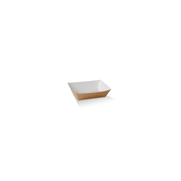 Food Tray #2 - White/Brown, Pac 150/6