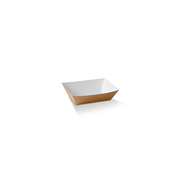 Food Tray #3 - White/Brown, Pac 250/2