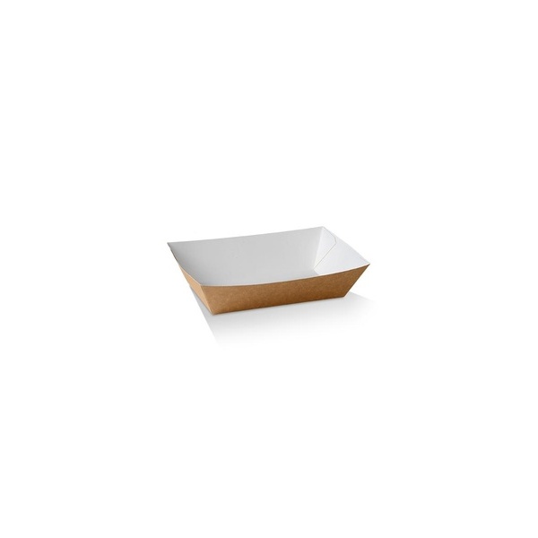 Food Tray #4 - White/Brown, Pac 200/2