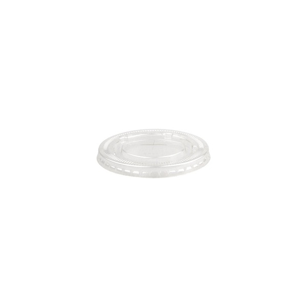 Clear Cup Lid - Flat for 60-280ml No Hole Bio 50/10