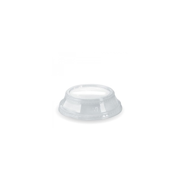 Clear Cup Lid - Dome 300-700ml Raised Flat No Hole Bio 50/20