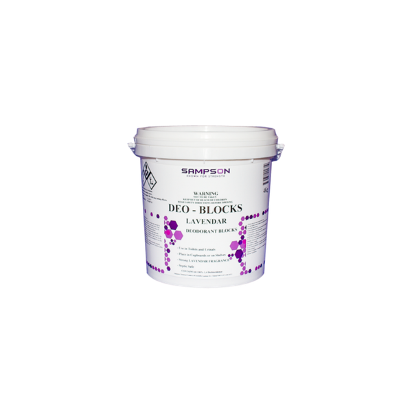 Deo Block 4kg - Lavender Toilet Block 25GM, Samp