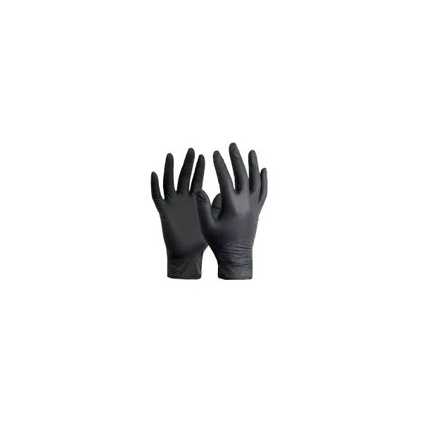 Gloves - Nitrile Large Black 100/10 Pron