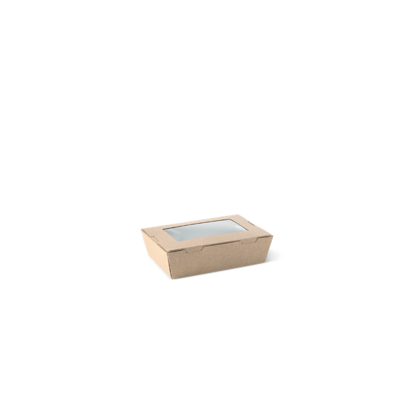 Lunch Box - Medium Kraft with Window Det 50/4