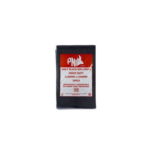 Bin Liner - 240L Black HD PNI 25/4