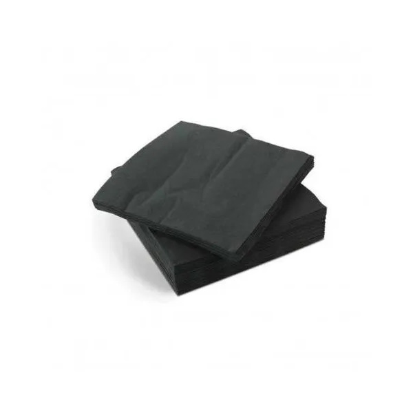 Cocktail Napkin - 2 Ply Black 250/8 Pron