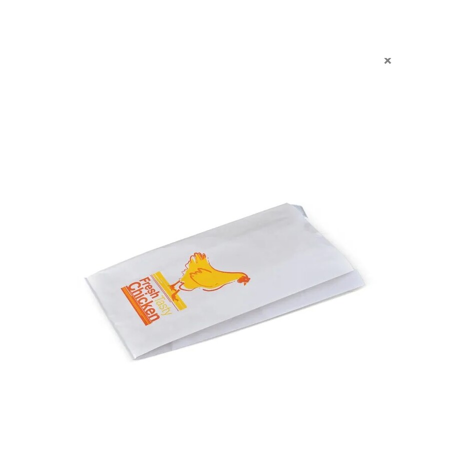 Chicken Bag - XL White Foil Lined Chicken Print (310 x 175 + 50mm) Pron 250