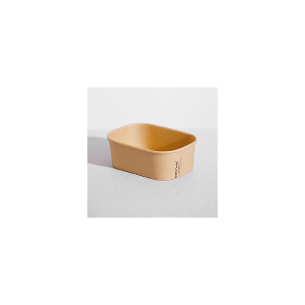 Bowl - 1400ml Kraft Square Pin 50/6