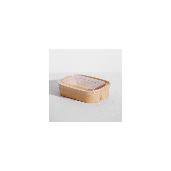 Bowl Lid - For 1400ml Kraft Square Pin 50/6