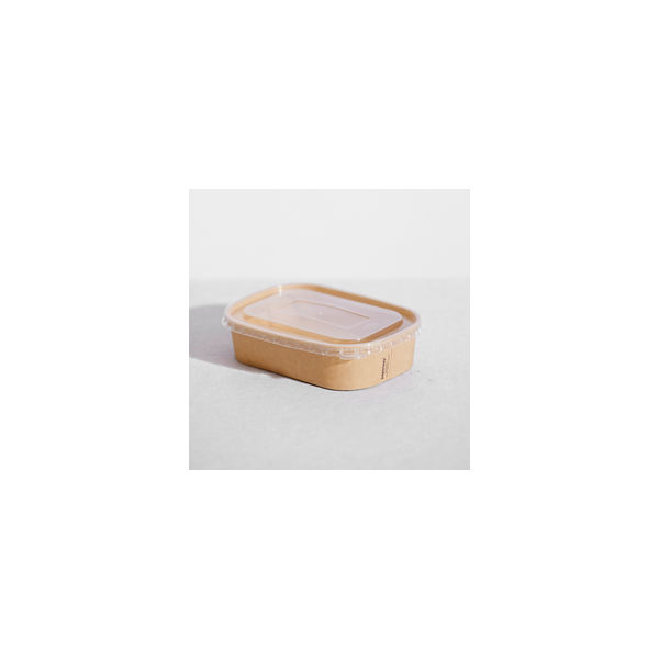 Bowl Lid - For 500/650/700ml Kraft Rectangle PP Pin 50/6