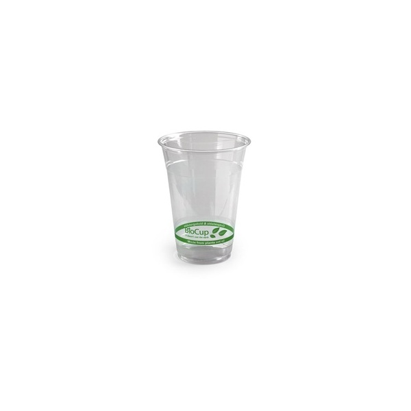 Clear Cup - 500ml /16.6oz Green Stripe Bio 50/20