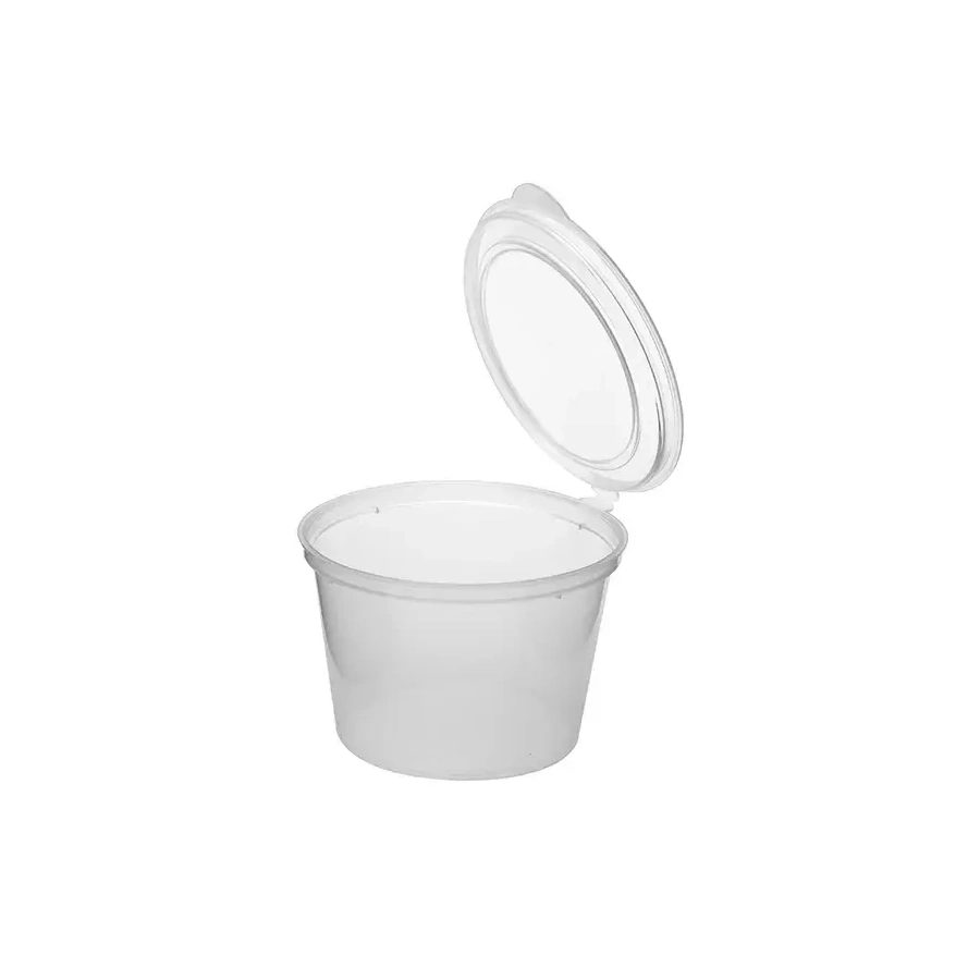 Sauce Cup - 70ml Clear with Hinged Lid Huh 50/20