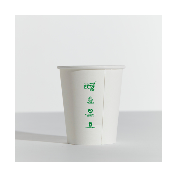 Coffee Cup - 6oz Single Wall White Aqueous Eco Pin 50/20