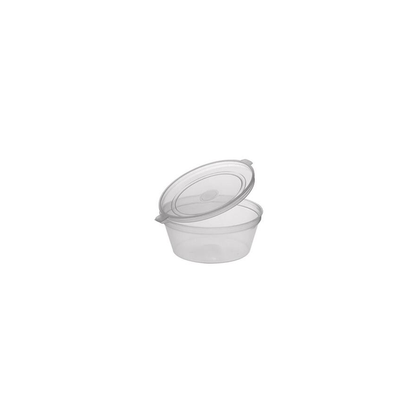 Sauce Cup - 45ml/1.5oz Clear with Hinged Lid GP 100/10