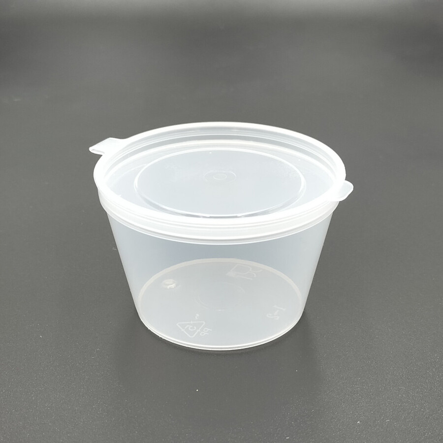 Sauce Cup - 3oz/75ml with Hinged Lid 100/10