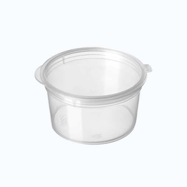 Sauce Cup - 30ml Short 1oz with Hinged Lid Bon 200/10