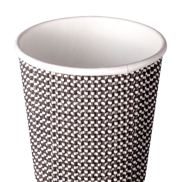 Coffee Cup Black Check 4oz