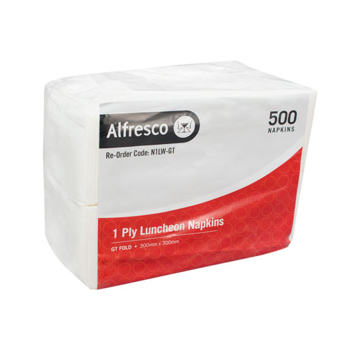 Lunch Napkin 2 Ply Alfresco White (GT Fold) Huh 100/20