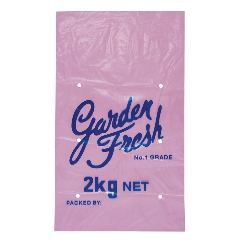 Plastic Bag Vented &quot;2kg NET&quot; Pink