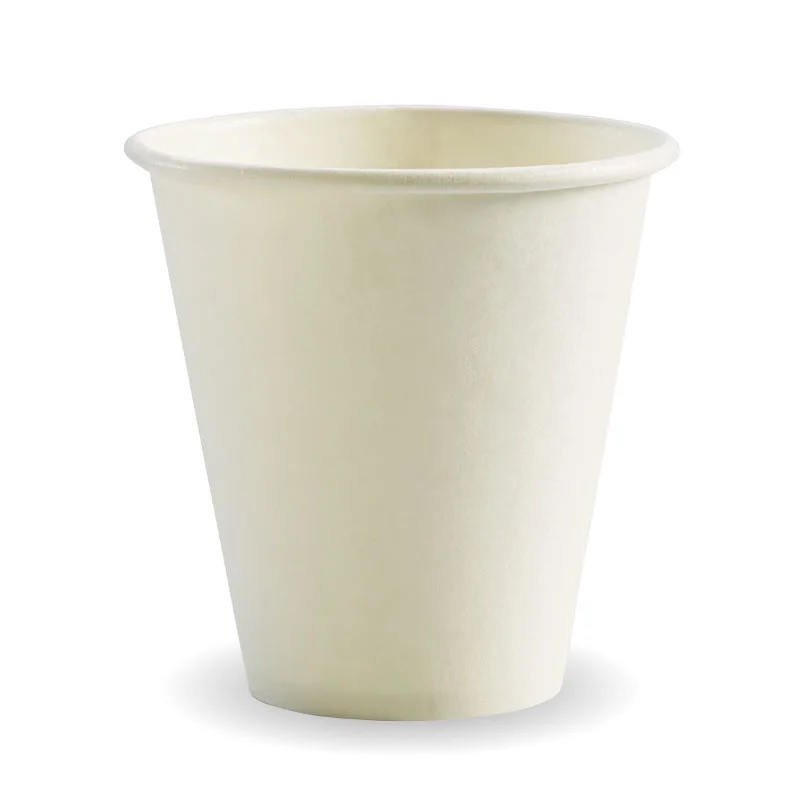 Coffee Cup - 8oz Single Wall White(90mm) Bio 50/20