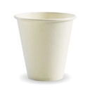 [BC-8W(90)] Coffee Cup - 8oz Single Wall White(90mm) Bio 50/20