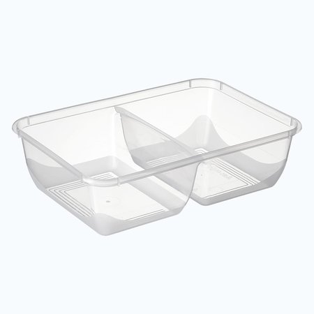 Rectangle Container 650ml 2-Compartment