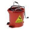 Bucket with Castors - Red 15L