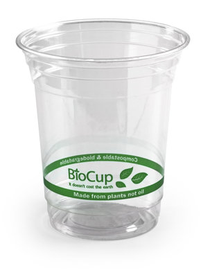 Clear Cup 420ml/14oz Green Stripe Bio 50/20