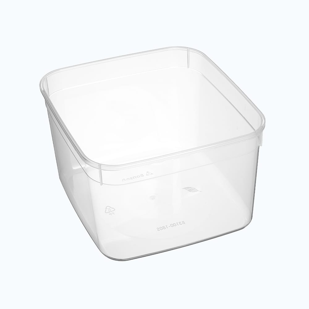 Square Container Plastic Deep 3.1L Opaque Bonson ea-60