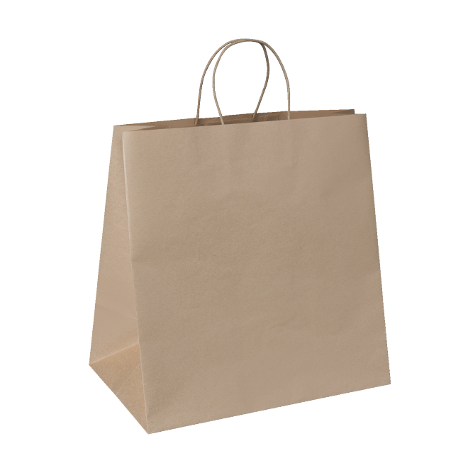 Kraft Paper Carry Bag - Twist Handle, Wide Gusset 485x380x300mm