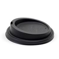 Coffee Cup Lid Black 12oz(90mm) PLA Bio 50/20 Plant-based