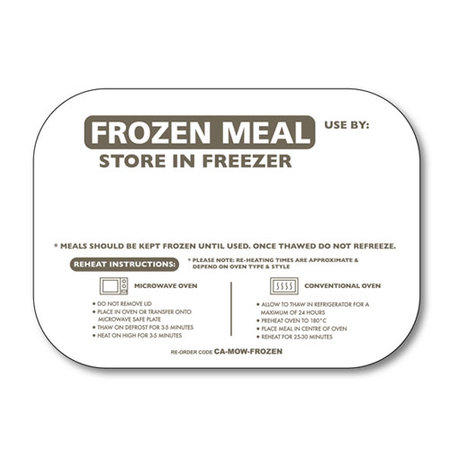 Foil Tray Lid - Frozen MOW, Printed