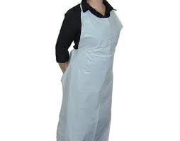 Apron White - Disposable, Plastic