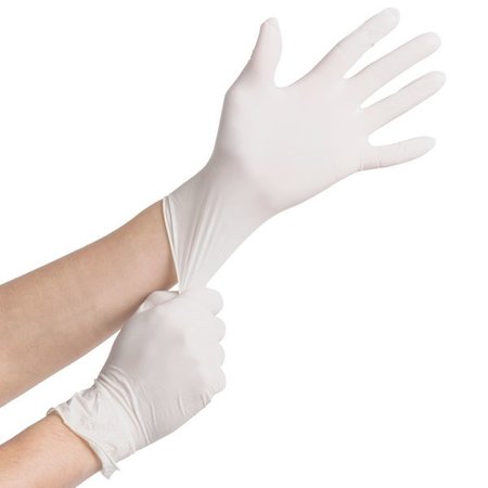 Premium Latex Powder-Free Gloves - White, Large